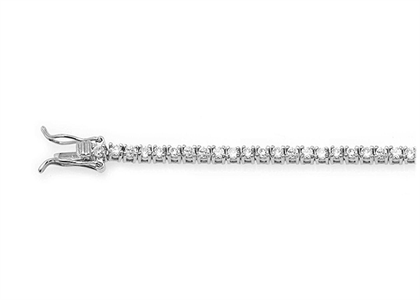 Rhodium Plated Womens Tennis Bracelet